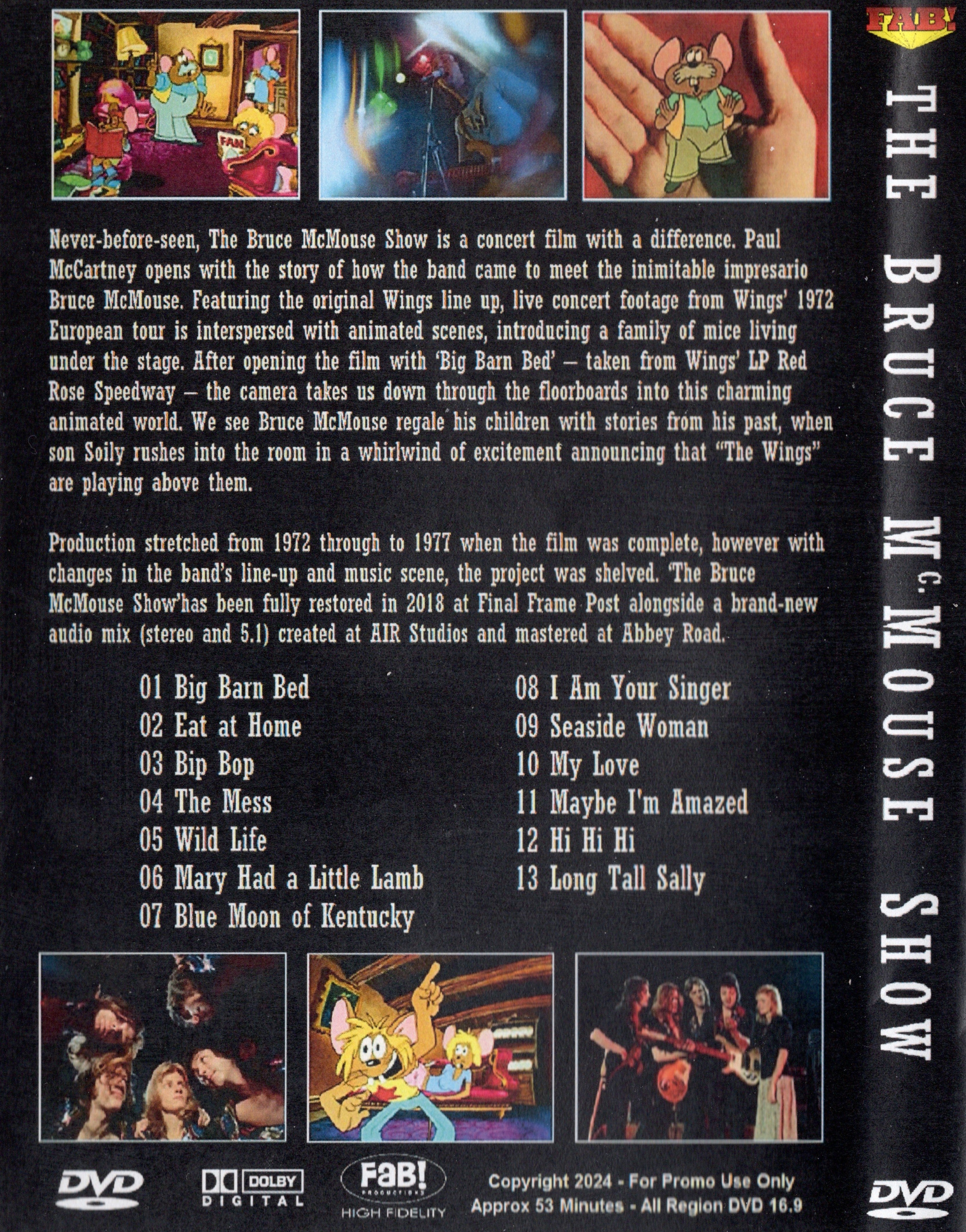 PAUL McCARTNEY & WINGS - BRUCE McMOUSE SHOW 1972