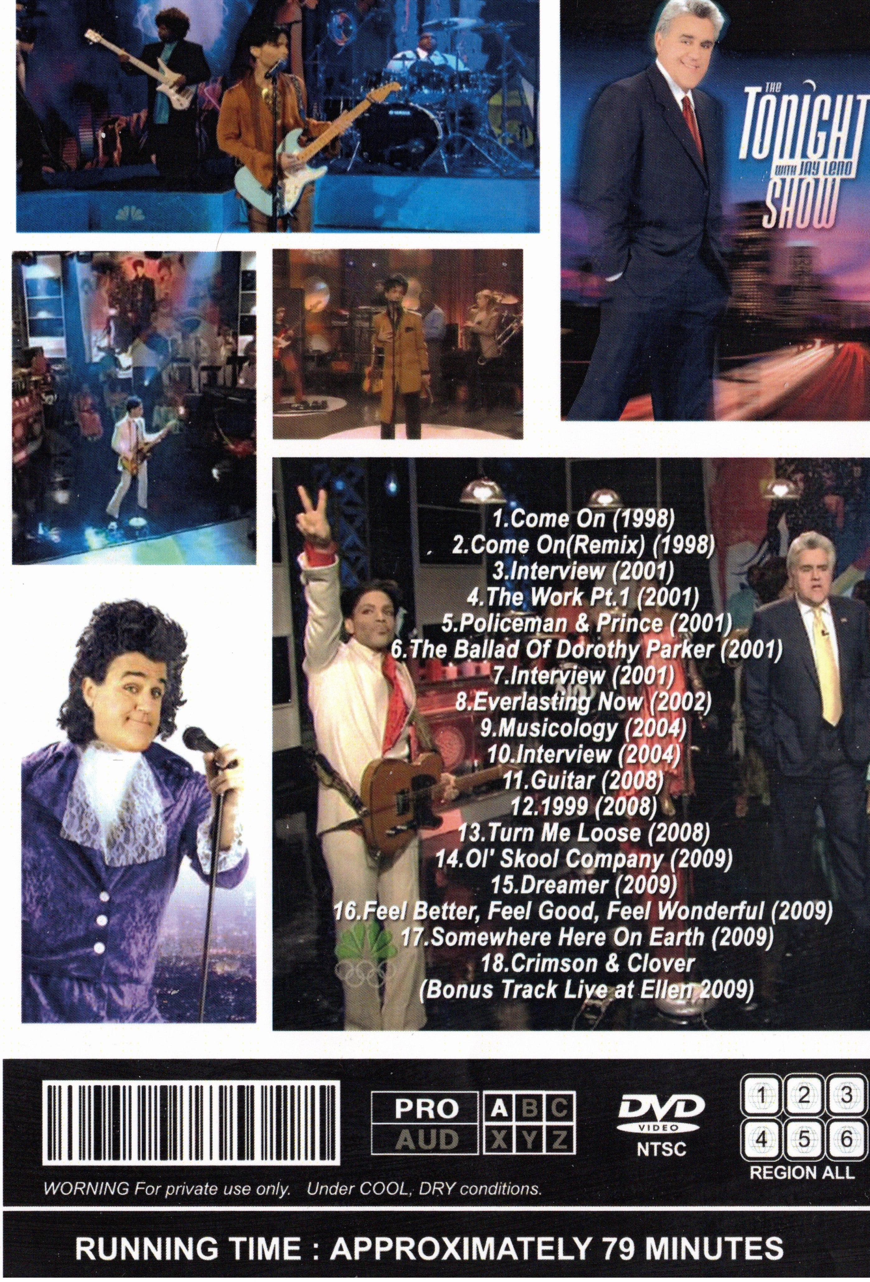 PRINCE - THE TONIGHT SHOW - -GRATIS- (DVD)