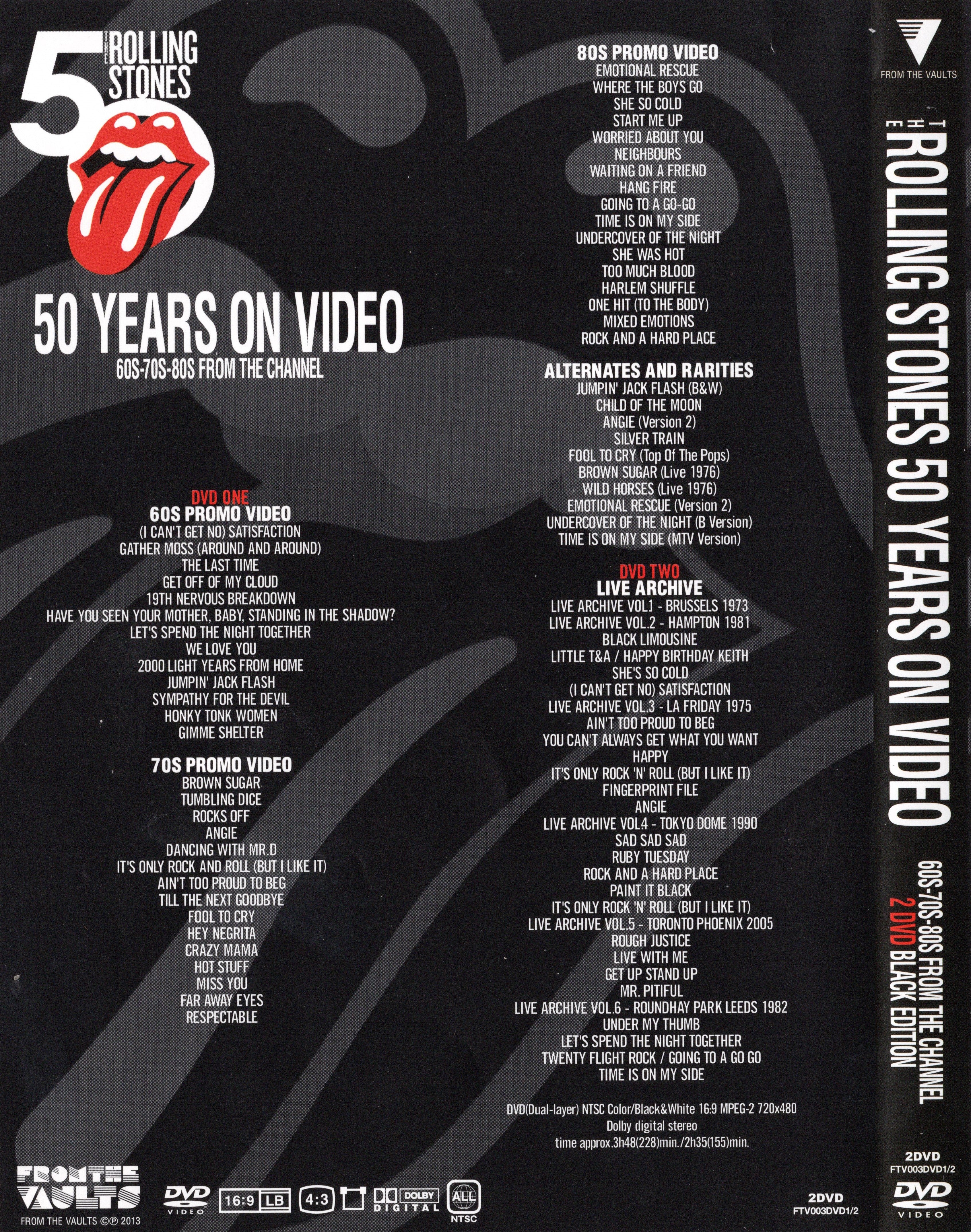 THE ROLLING STONES - 50 YEARS ON VIDEO (BLACK) BLURAY