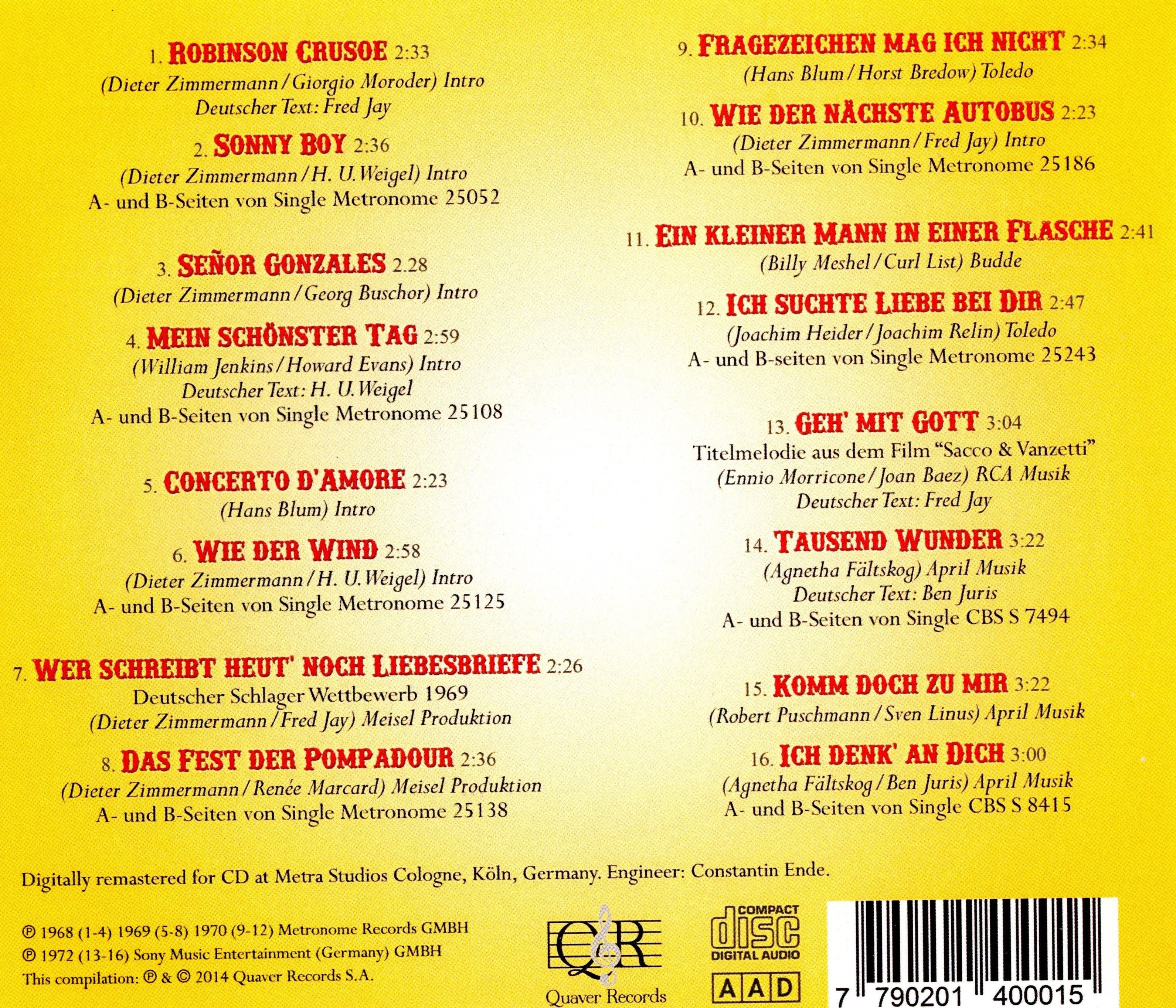 AGNETHA - DIE DEUTSCHEN SINGLES 1968-1972 (CD)