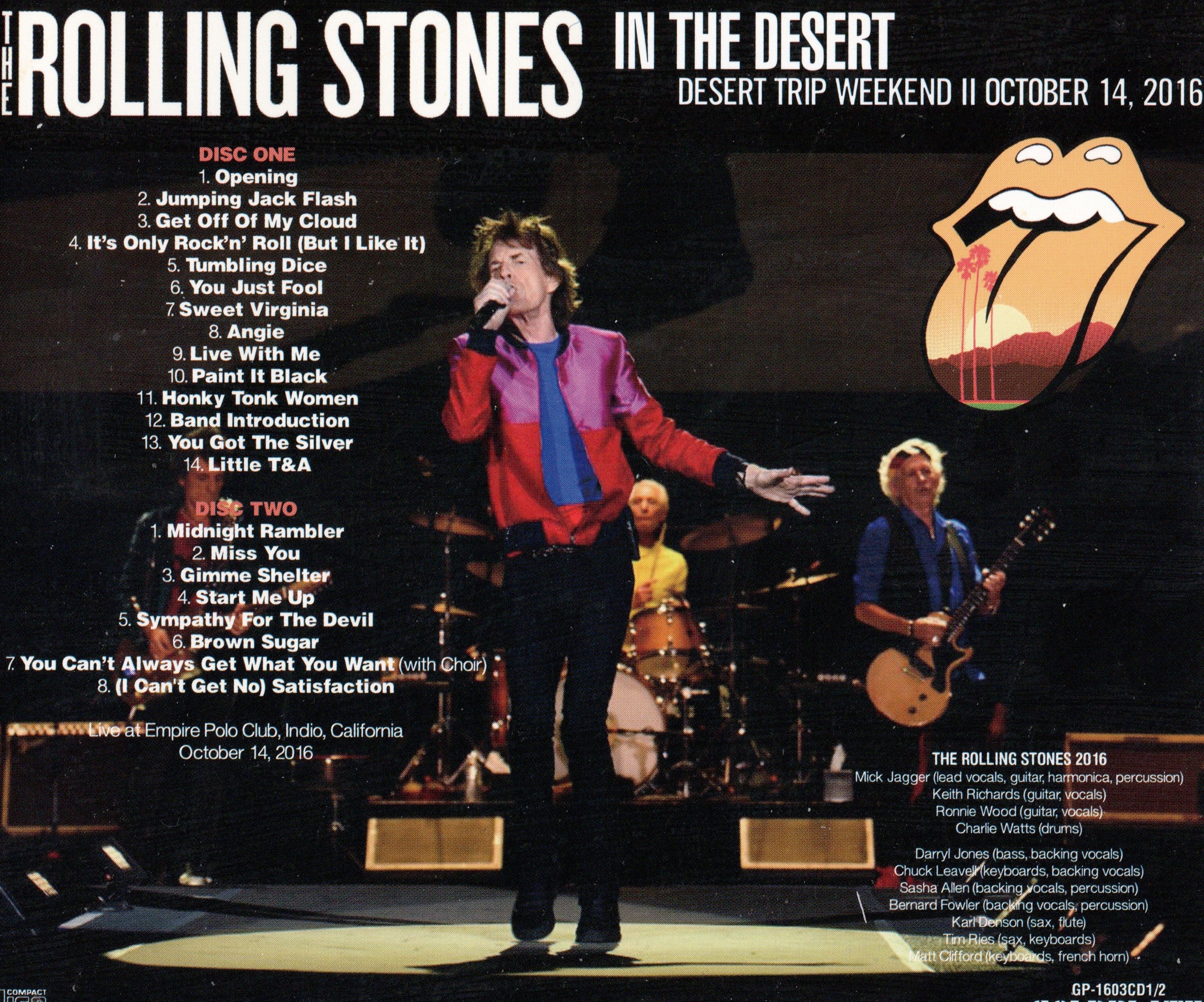 THE ROLLING STONES - IN THE DESERT 2016 (CD)