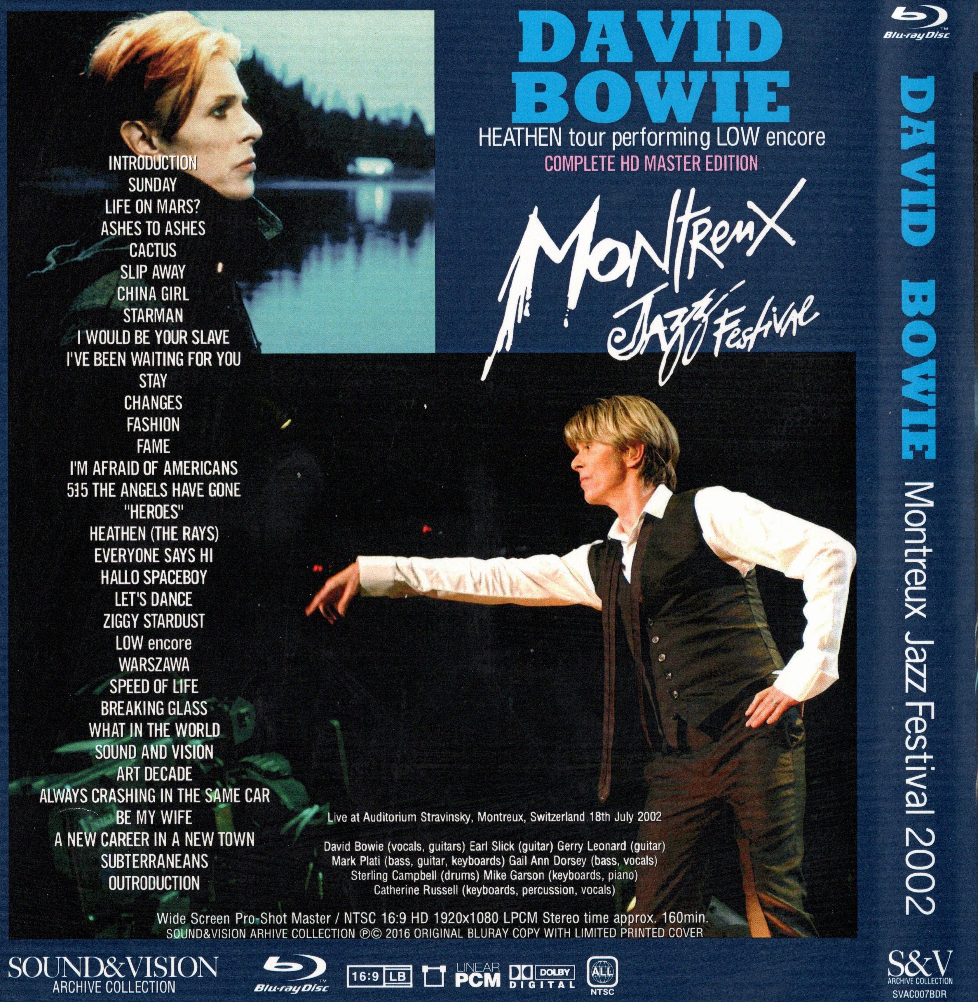 DAVID BOWIE - MONTREUX JAZZ FESTIVAL 2002   (BLURAY)