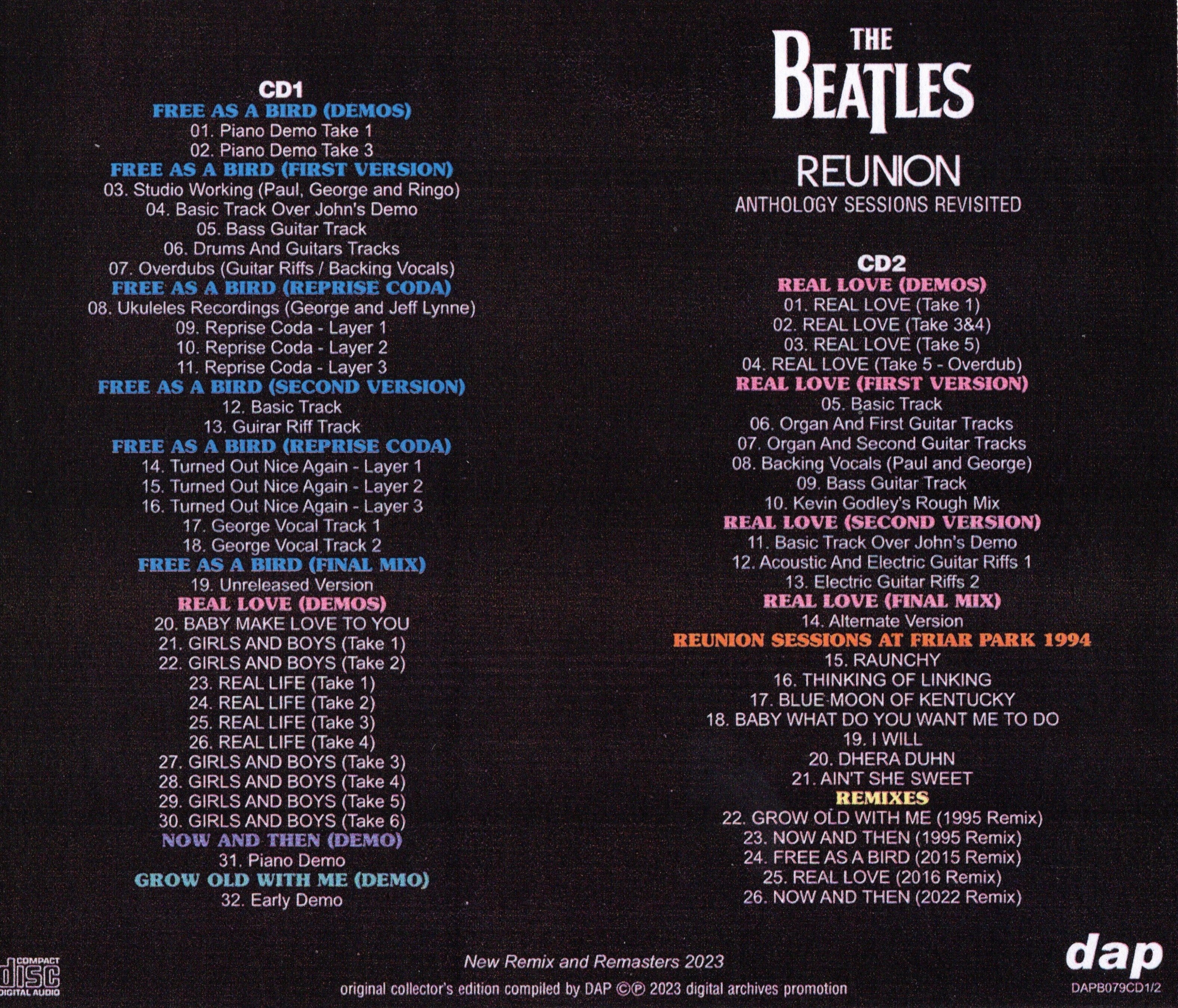 THE BEATLES - REUNION 2023    (CD)