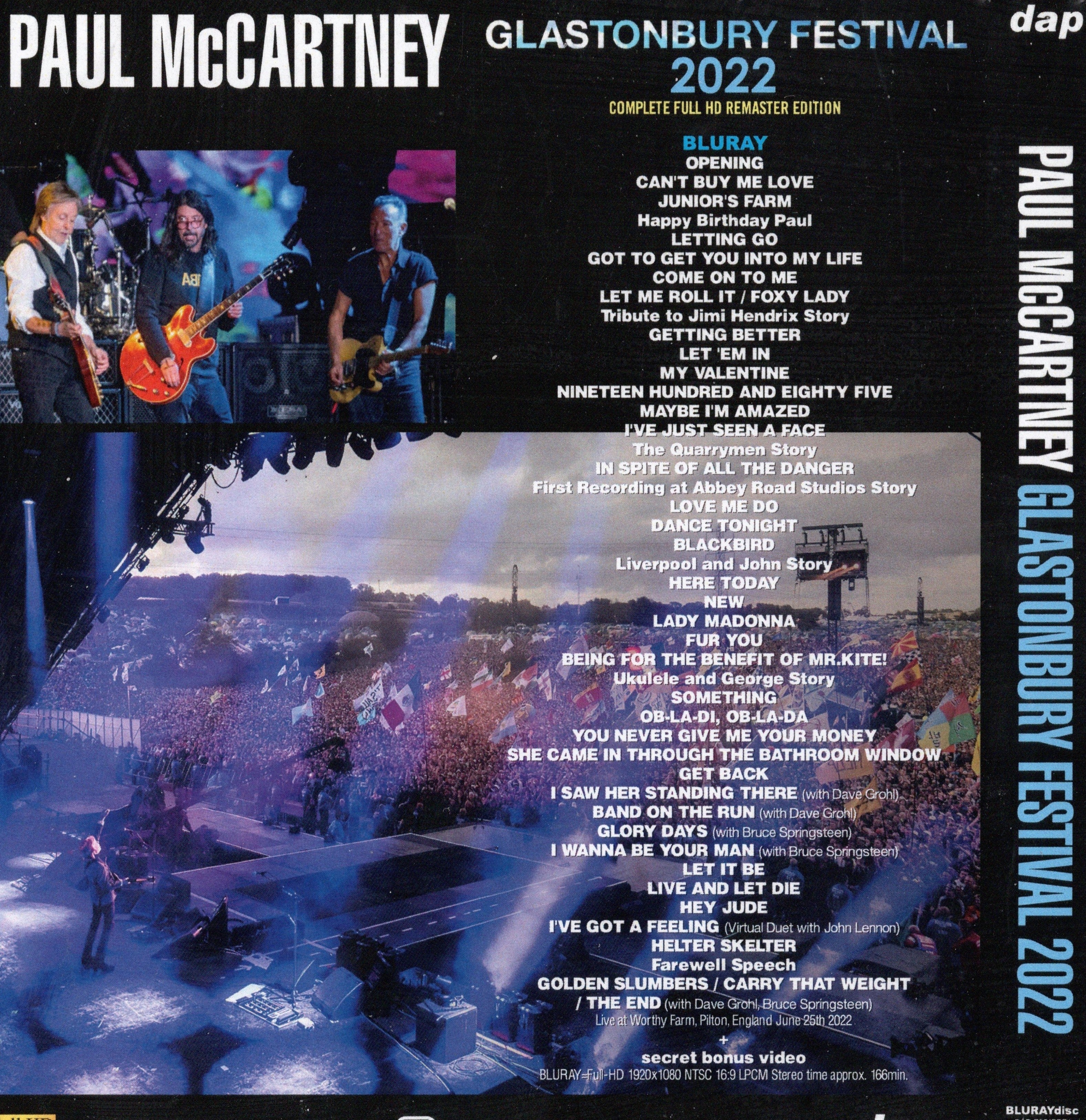 PAUL McCARTNEY -  GLASTONBURY 2022 (BLURAY)